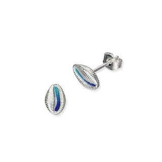 Groatie Buckie Small Enamelled Silver Earrings FEE 10