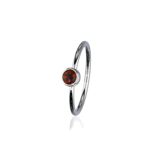 Indie Silver Stone Ring - Red Opal Flake FSR 2
