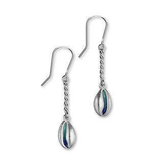 Large Groatie Buckie Enamel Earring with Twist Drop FEE 15 UL+FP