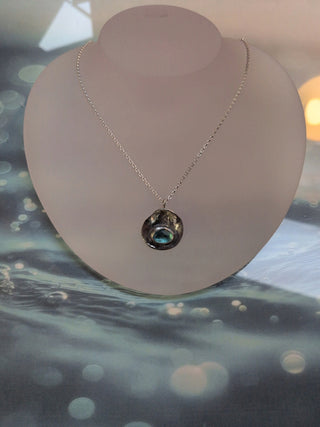 Unique Handmade Round Sea Glass Pendant