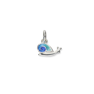 Snail Enamelled Silver Charm FEC 6