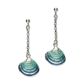 Venus Shell Enamelled Silver Earrings FEE 21