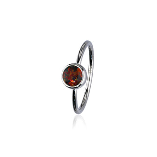 Indie Silver Stone Ring Red Opal Flake FSR 4
