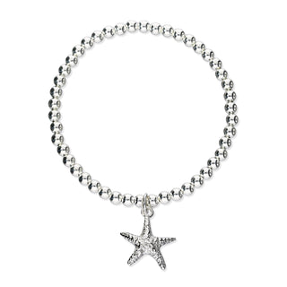 Starfish Silver Stretch Bracelet FSSBL 10