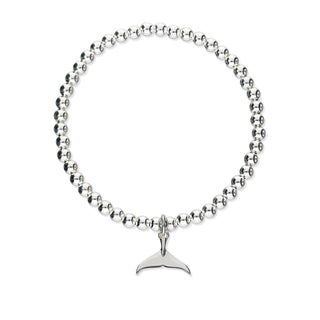 Bottlenose Fluke Silver Stretch Bracelet FSSBL 13