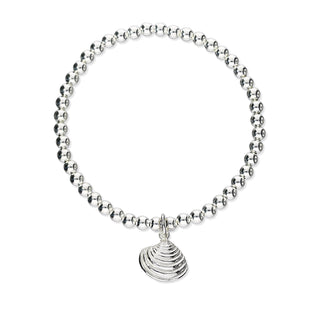 Venus Shell Silver Stretch Bracelet FSSBL 3
