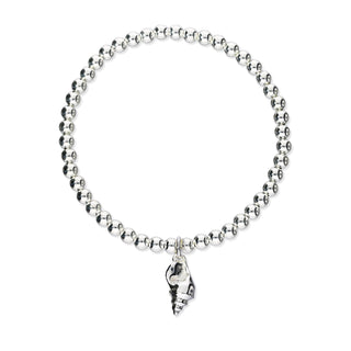 Whelk Shell Silver Stretch Bracelet FSSBL 7