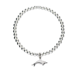Dolphin Silver Stretch Bracelet FSSBL 9