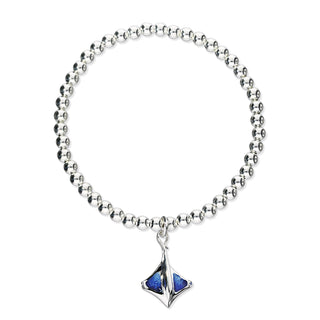 Ray Enamel Silver Stretch Bracelet FSSEBL 3