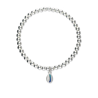 Groatie Buckie Small Enamel Silver Stretch Bracelet FSSEBL 5