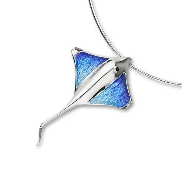 Ray Enamelled Silver Pendant FEP 2 - W