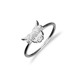 Highland Cow Silver Ring FR 43